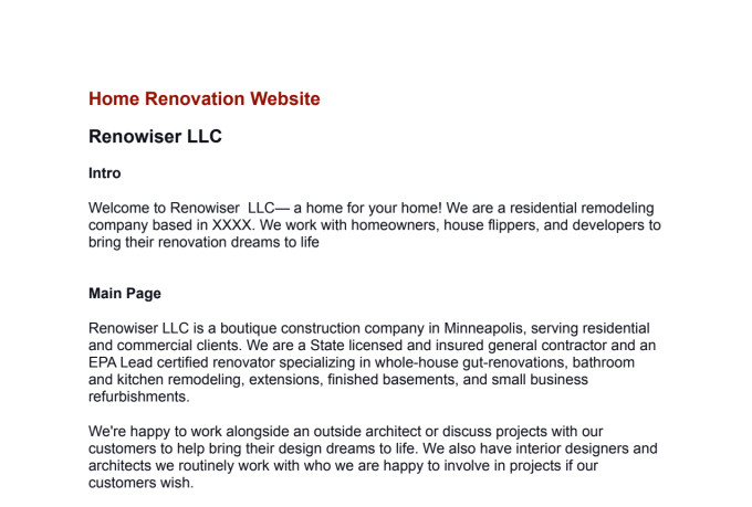 write compelling and informative website content